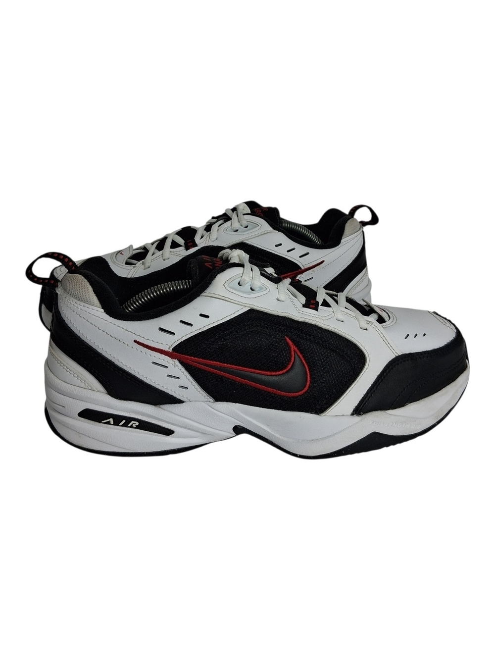 Nike Air Monarch IV White Black Red Athletic Shoes 416355-101 Men’s Size 11